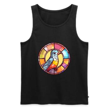 Kuckuck Bunte Karikatur Kawaii Anima - Männer Premium Bio Tank Top - Schwarz - Vorne - AI Model Male 178 light (178cm)