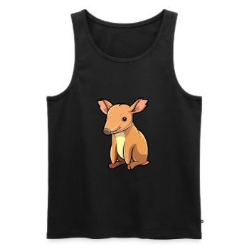 Aardvark Cute Cartoon Kawaii Watercolor Animal Pet - Men's Premium Organic Tank Top - black - Front - Michal (187cm)