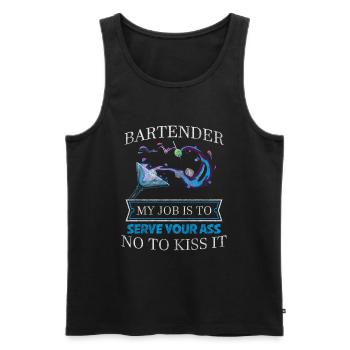 Bar Disko Getränke - Männer Premium Bio Tank Top - Schwarz - Vorne - AI Model Male 178 light (178cm)
