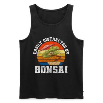 Japan Gardener Zen Garden - Men's Premium Organic Tank Top - black - Front - AI Model Male 178 light (178cm)