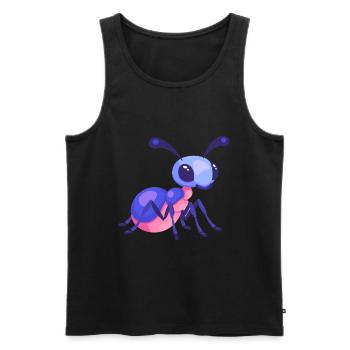 Fourmi mignon heureux kawaii dessin animé Clipart Animal - Débardeur bio Premium Homme - noir - Devant - Michal (187cm)