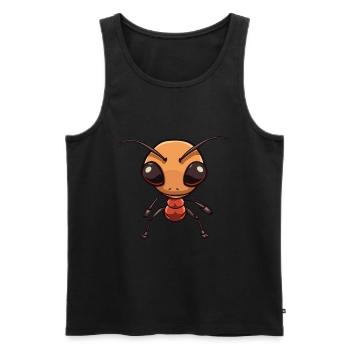 Fourmi mignon heureux kawaii dessin animé Clipart Animal - Débardeur bio Premium Homme - noir - Devant - Michal (187cm)