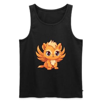 Griffin Mignon Heureux Kawaii Cartoon Clipart Animal - Débardeur bio Premium Homme - noir - Devant - Michal (187cm)