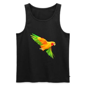 Papagei Niedlich Glücklich Kawaii Cartoon Clipart Tier - Männer Premium Bio Tank Top - Schwarz - Vorne - Michal (187cm)