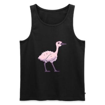 Strauß Niedlich Glücklich Kawaii Cartoon Clipart Tier - Männer Premium Bio Tank Top - Schwarz - Vorne - Michal (187cm)