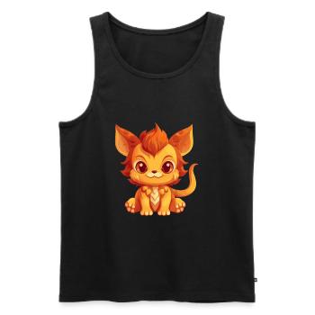 Chimère Mignon Heureux Kawaii Cartoon Clipart Animal - Débardeur bio Premium Homme - noir - Devant - Michal (187cm)