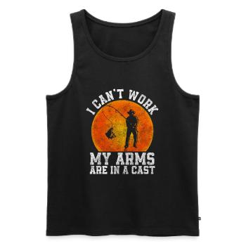Fishing, Perch, Sport Fishing - Men's Premium Organic Tank Top - black - Front - Michal (187cm)