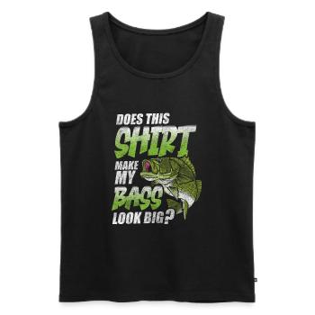 Angler Perch Leisure - Men's Premium Organic Tank Top - black - Front - AI Model Male 178 light (178cm)