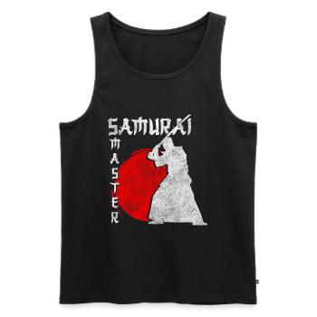 Japan Aikido Mut Ninja - Männer Premium Bio Tank Top - Schwarz - Vorne - Michal (187cm)
