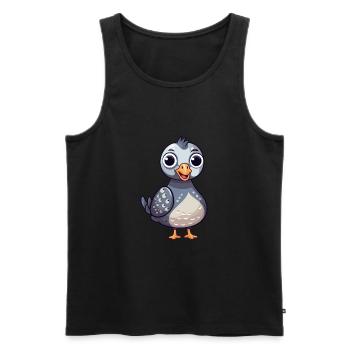 Pintade Mignon Heureux Kawaii Dessin Animé Clipart Anim - Débardeur bio Premium Homme - noir - Devant - AI Model Male 178 light (178cm)