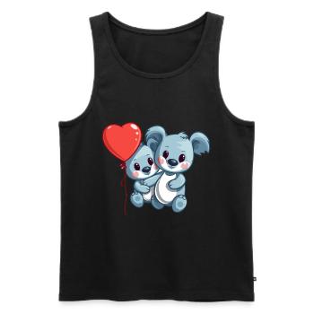 Koala Kawaii Cartoon Pet Jouant Avec Des Ballons - Débardeur bio Premium Homme - noir - Devant - Michal (187cm)