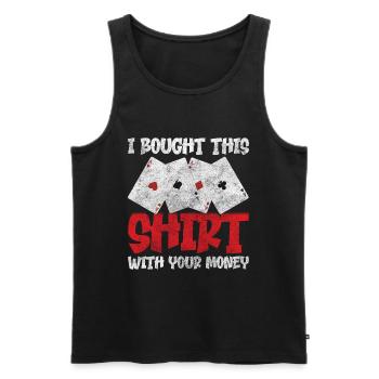 Spieler Casino Poker Skat - Männer Premium Bio Tank Top - Schwarz - Vorne - Michal (187cm)