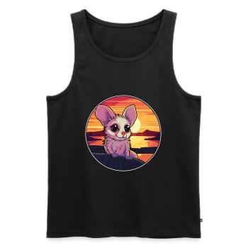 Aye Aye Bunte Aquarell-Karikatur Kawaii-Tier - Männer Premium Bio Tank Top - Schwarz - Vorne - AI Model Male 178 light (178cm)