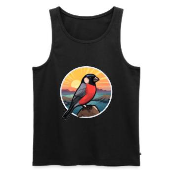 Gimpel Bunte Aquarell-Karikatur Kawaii Haustier - Männer Premium Bio Tank Top - Schwarz - Vorne - AI Model Male 178 light (178cm)