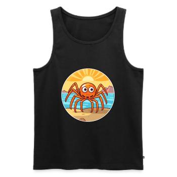 Spinne Aquarell Cartoon Kawaii Clipart Tier - Männer Premium Bio Tank Top - Schwarz - Vorne - AI Model Male 178 light (178cm)