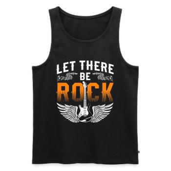 Music, Rock, Music, Music, Music - Men's Premium Organic Tank Top - black - Front - AI Model Male 178 light (178cm)