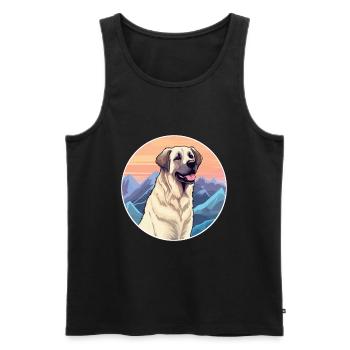 Berger anatolien chien race dessin animé kawaii waterc - Débardeur bio Premium Homme - noir - Devant - Michal (187cm)