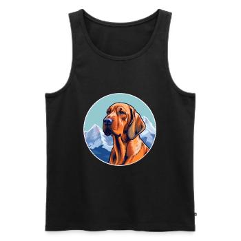 Bavarian Mountain Hound Dog Breed Cartoon Kawaii W - Men's Premium Organic Tank Top - black - Front - Michal (187cm)
