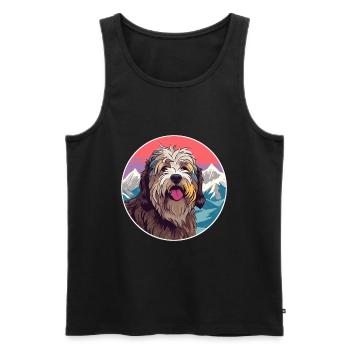 Bergamasco Schäferhund Hunderasse Karikatur Kawaii Wasser - Männer Premium Bio Tank Top - Schwarz - Vorne - Michal (187cm)