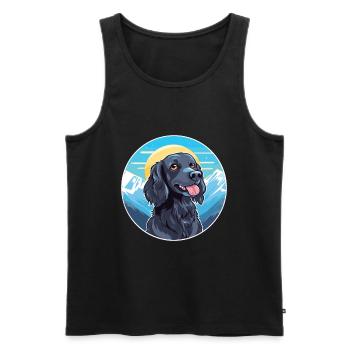 Blue Picardy Spaniel Dog Breed Cartoon Kawaii Wate - Men's Premium Organic Tank Top - black - Front - AI Model Male 178 light (178cm)