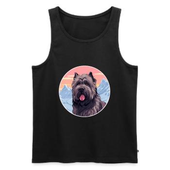 Bouvier Des Flandres Race De Chien Cartoon Kawaii Wate - Débardeur bio Premium Homme - noir - Devant - Michal (187cm)