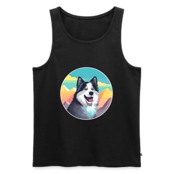 Cao Da Serra De Aires Hunderasse Cartoon Kawaii Wat - Männer Premium Bio Tank Top - Schwarz - Vorne - AI Model Male 178 light (178cm)