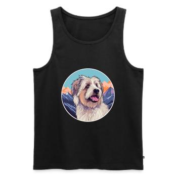 Cao de Castro Laboreiro Hunderasse Cartoon Kawaii W - Männer Premium Bio Tank Top - Schwarz - Vorne - Michal (187cm)