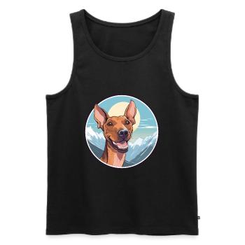 Cirneco Dell Etna Race De Chien Cartoon Kawaii Waterco - Débardeur bio Premium Homme - noir - Devant - AI Model Male 178 light (178cm)
