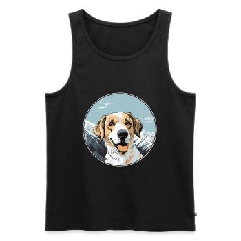 Drever Hunderasse Karikatur Kawaii Aquarell - Männer Premium Bio Tank Top - Schwarz - Vorne - Michal (187cm)