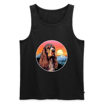 Englischer Cocker Spaniel Hund Rasse Cartoon Kawaii Wa - Männer Premium Bio Tank Top - Schwarz - Vorne - Michal (187cm)