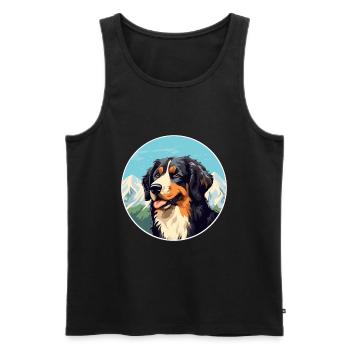 Formose Mountain Dog race Cartoon Kawaii Waterco - Débardeur bio Premium Homme - noir - Devant - Michal (187cm)