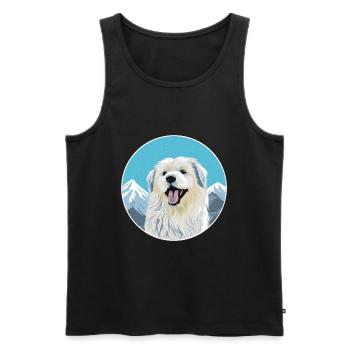 Himalayan Sheepdog Dog Breed Cartoon Kawaii Waterc - Men's Premium Organic Tank Top - black - Front - Michal (187cm)