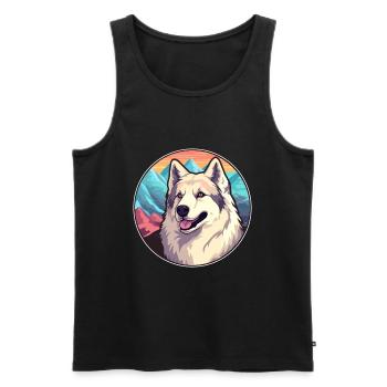 Kyi Leo Hunderasse Cartoon Kawaii Aquarell - Männer Premium Bio Tank Top - Schwarz - Vorne - Michal (187cm)