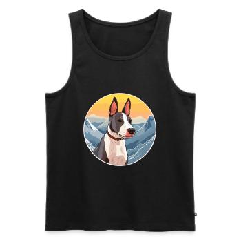 Miniature Bull Terrier chien race Cartoon Kawaii Wa - Débardeur bio Premium Homme - noir - Devant - Michal (187cm)
