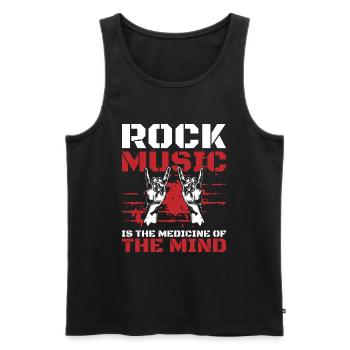 Rocker Rockmusik Heavy Metal Rockabilly - Männer Premium Bio Tank Top - Schwarz - Vorne - AI Model Male 178 light (178cm)