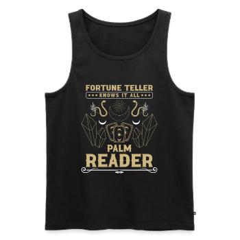 Crystal Ball Astrology Clairvoyance Zodiac - Men's Premium Organic Tank Top - black - Front - AI Model Male 178 light (178cm)