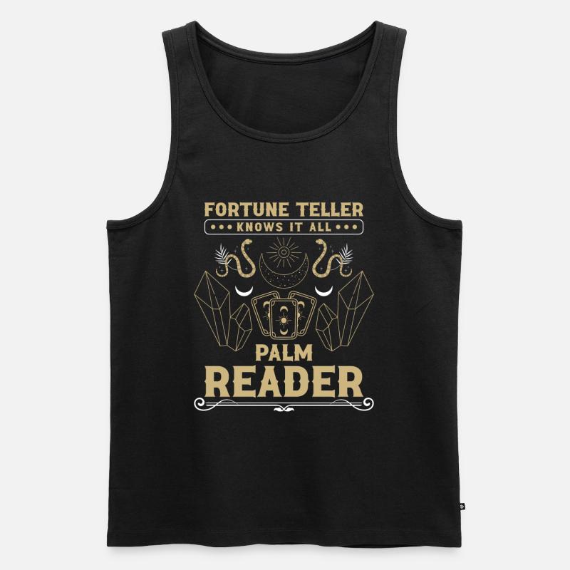 Kristallkugel Astrologie Hellsehen Sternzeichen - Männer Premium Bio Tank Top - Schwarz