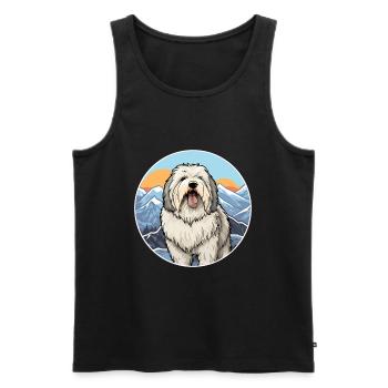 Alter englischer Schäferhund Hunderasse Cartoon Kawaii Wate - Männer Premium Bio Tank Top - Schwarz - Vorne - Michal (187cm)
