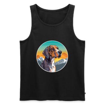 Plott Hund Hund Rasse Cartoon Kawaii Aquarell - Männer Premium Bio Tank Top - Schwarz - Vorne - AI Model Male 178 light (178cm)