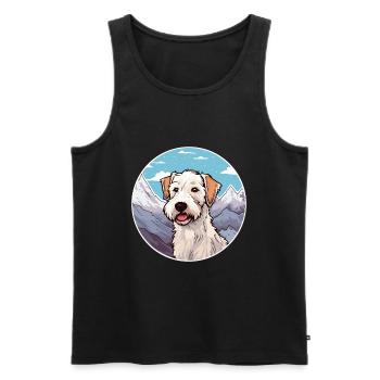 Sealyham Terrier Dog Breed Cartoon Kawaii Watercol - Men's Premium Organic Tank Top - black - Front - Michal (187cm)