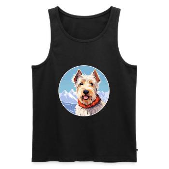 Sporting Lucas Terrier Race De Chien Cartoon Kawaii Wa - Débardeur bio Premium Homme - noir - Devant - Michal (187cm)
