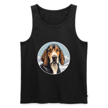 Transylvanian Hound Dog Breed Cartoon Kawaii Water - Men's Premium Organic Tank Top - black - Front - Michal (187cm)
