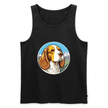 Welsh Springer Spaniel chien race Cartoon Kawaii Wa - Débardeur bio Premium Homme - noir - Devant - Michal (187cm)