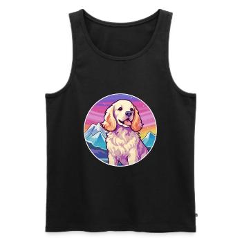 American Cocker Spaniel chien race Cartoon Kawaii W - Débardeur bio Premium Homme - noir - Devant - Michal (187cm)