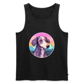 Andalusische Ratte Jagdhund Rasse Cartoon Kawaii Wa - Männer Premium Bio Tank Top - Schwarz - Vorne - Michal (187cm)