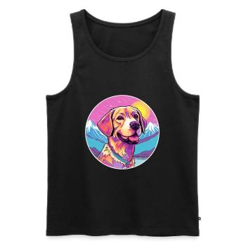 Braque Saint Germain Hunderasse Cartoon Kawaii Wate - Männer Premium Bio Tank Top - Schwarz - Vorne - AI Model Male 178 light (178cm)
