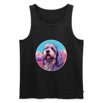 Bergamasco Schäferhund Rasse Cartoon Kawaii Wasser - Männer Premium Bio Tank Top - Schwarz - Vorne - Michal (187cm)
