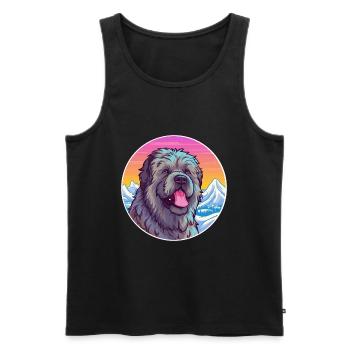 Bouvier Des Flandres Race De Chien Cartoon Kawaii Wate - Débardeur bio Premium Homme - noir - Devant - Michal (187cm)
