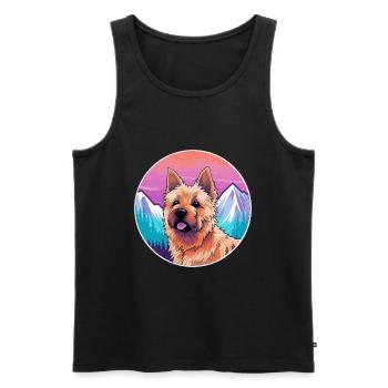 Norwich Terrier Hunderasse Cartoon Kawaii Watercolo - Männer Premium Bio Tank Top - Schwarz - Vorne - Michal (187cm)