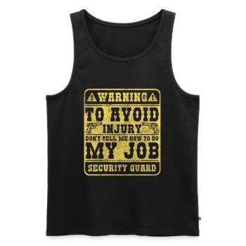 Security, Gatekeeper, Order, Guard - Men's Premium Organic Tank Top - black - Front - AI Model Male 178 light (178cm)